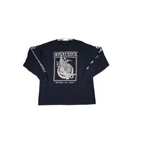 Serpentent "Mother of Light" Long Sleeve T-Shirt Med Black White Gildan, Men's